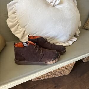 Stride Rite Made 2 Play Crawford Boot Brown Elastic Laces Side Zipper Size 3W